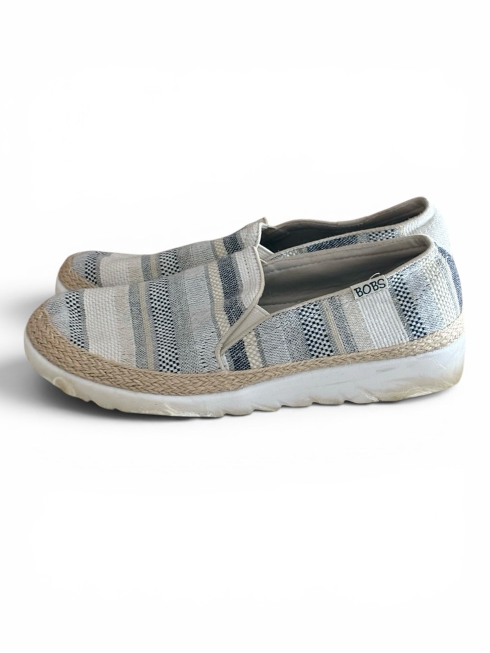 Skechers BOBS Flexpadrille Hi-Serene Heights Platform Woven Hemp Jute Flats